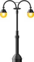 clipart de luz de rua realista preto png