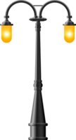 Black realistic street light clip art png