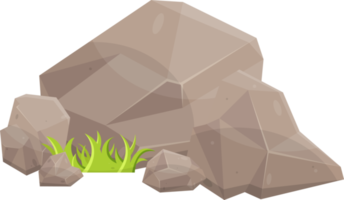 pietre di roccia e massi in stile cartone animato