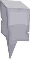 bocadillo de diálogo de piedra en estilo de dibujos animados png