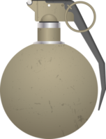 Realistic hand grenade isolated on white background png