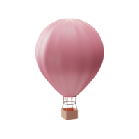 ícone de viagem, ilustração 3d de balão de ar