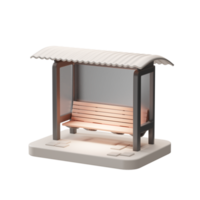 objet de voyage, arrêt de bus, illustration 3d png