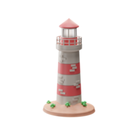 Travel Object, lighthouse, 3d Illustration png