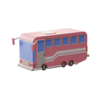 objeto de viaje, autobús, ilustración 3d png