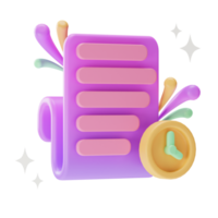 elemento de objeto ui, horario, ilustración 3d png