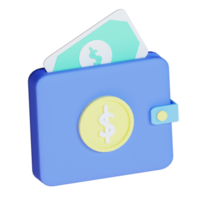 3d illustration wallet png