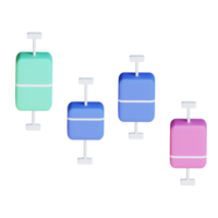 3D-Illustration Boxplot-Diagramm png