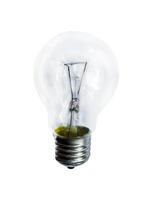 electric light bulb on a light background photo