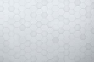 Abstract minimalist white vector wallpaper with hexagon grid. Honeycomb cells random up down move 3d rendering photo