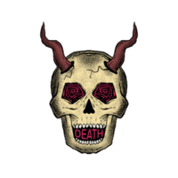 hand drawn devil skull illustration for tshirt jacket hoodie can be used for stickers etc png