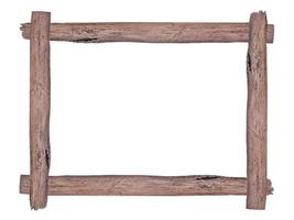 Wooden picture frame isolated on white background. with clipping path. photo