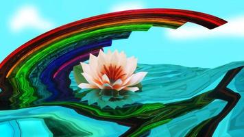 Rainbow Joy Background Video 3D Rendering photo