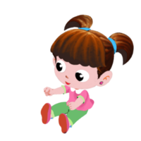 caricatura de niña linda png