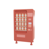 Vending machine illustration 3d png