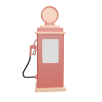 Gas station illustration 3d png