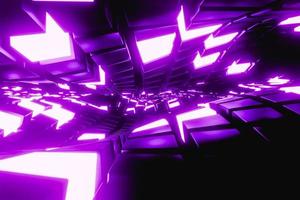 3D illustration. Abstract technology background with glowing lights. photo