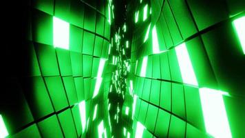 3D animation loop. Abstract technology background with glowing lights. photo