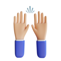 3D Celebrate Hand Gesture png