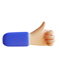 3D Thumbs Up Hand Gesture png