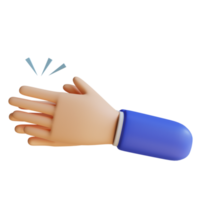 3D Clapping Hand Gesture png