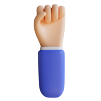 Gesto della mano del pugno 3d png