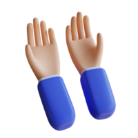 3D Pray Hand Gesture png