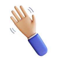 3D Waving Hand Gesture png