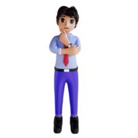 el personaje 3d estaba pensando png