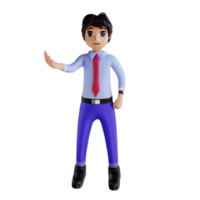 3D-Charakter-Büromann-Präsentation png