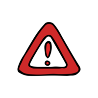 Point icon. Doodle illustration with warning sign png