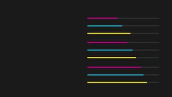 vidéo graphique de mouvement d'animation de barre de progression de mise à jour futuriste sur fond transparent video