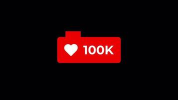 como ícone como ou amor contando para mídias sociais 1-100k curtidas em fundo transparente