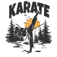karate illustration modern design png file