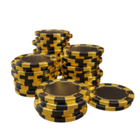 composición de fichas de casino elementos de diseño 3d png