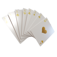 Casino White Card 3D Design Elements png