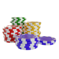 composition de jetons de casino éléments de conception 3d png