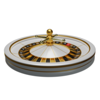 éléments de conception 3d de casino de roulette blanche png