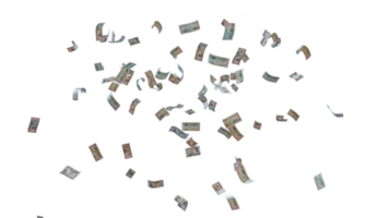 dollar argent pluie casino éléments de conception 3d png