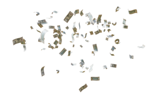 Dollar Money Rain Casino 3D Design Elements png