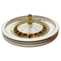 elementos de diseño 3d de casino de ruleta blanca png