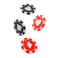 Casino-Chip-Zusammensetzung 3D-Designelemente png