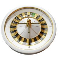 elementos de diseño 3d de casino de ruleta blanca png