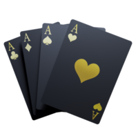 Éléments de conception 3d de la carte en or noir du casino