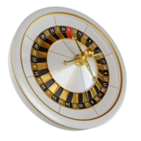 White Roulette Casino 3D Design Elements png