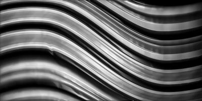 Black White Abstract Wavy Metal Background photo