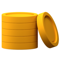 3d Coin Stack For Finance Or Business Illustration png