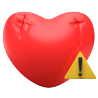 Heart Disease Alert 3d Illustration png