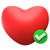 illustrazione 3d del cuore sano png