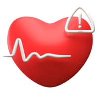 Heart Rate Alert 3d Illustration png